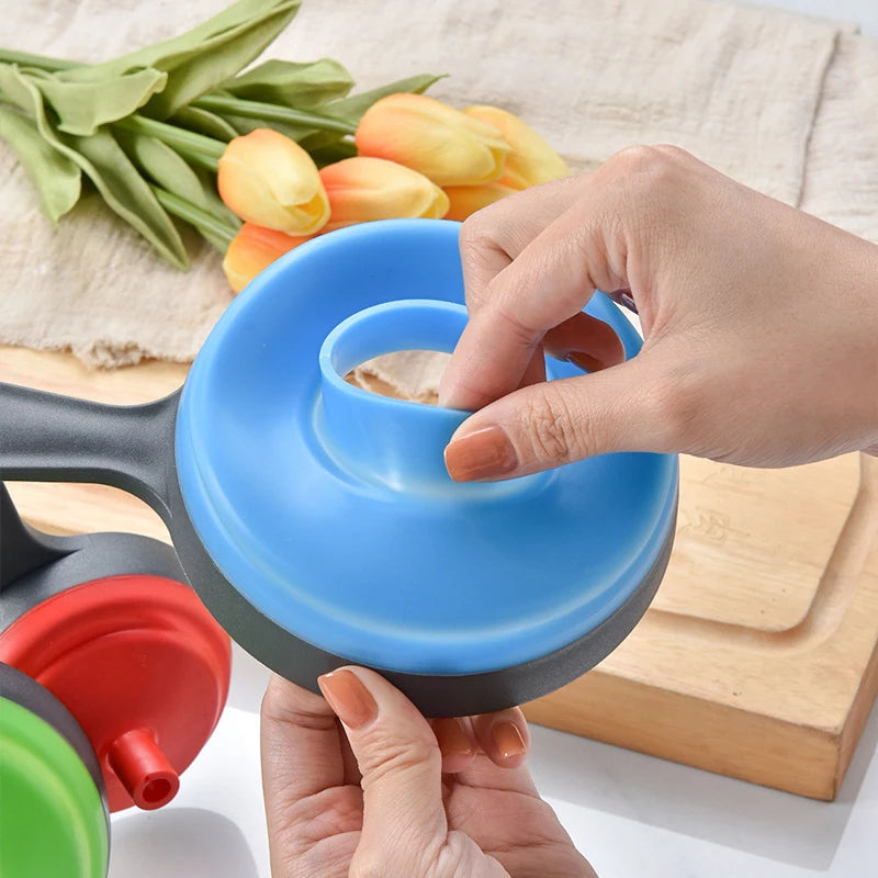 Kitchen Silicone Folding Funnel Set